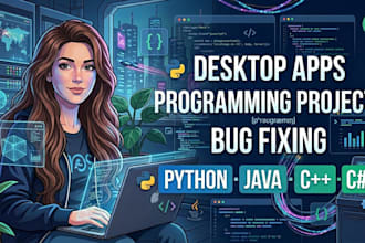do coding and programming task in c cpp c sharp python java