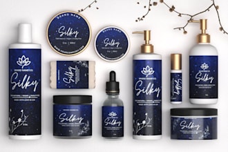 do fashion logo, skin care branding, product packaging sticker label design