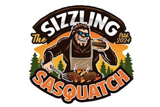 design mascot animal food truck restaurant logo