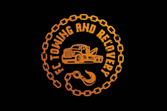 design monogram classic towing company logo