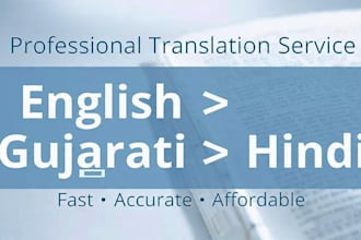 translate english to gujarati and hindi accurately and fast