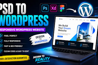 convert PSD to responsive wordpress website