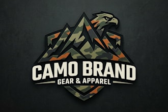 design a bold and modern camouflage logo for your brand