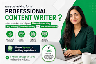 do SEO article writing, website content or blog writing