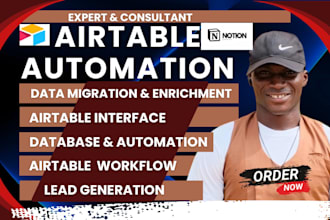 design airtable database zapier integration notion crm template n8n ai expert