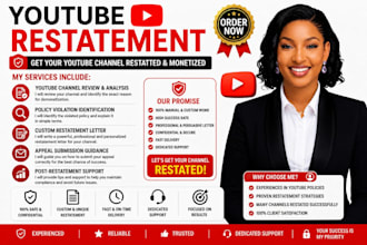 write youtube reinstatement appeal for banned or suspended channel