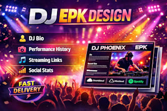 design a modern dj epk for clubs, promoters, and festivals