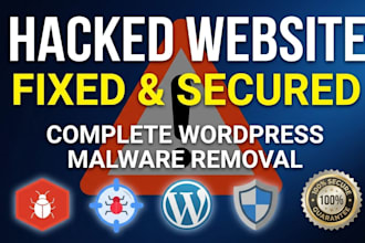 fix hacked website professionally, clean malware, and secure it