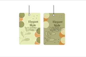 clothing hang tag and label design within 12 hours
