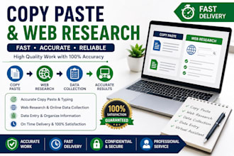 do copy paste and web research work