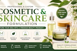 create custom cosmetic and skincare formulation