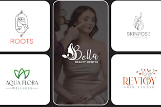 do fashion logo, skin care branding, product packaging sticker label design