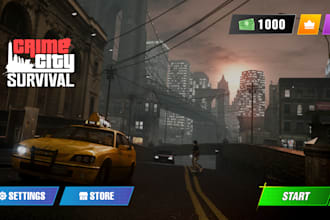 design modern game UI UX for mobile PC and indie games