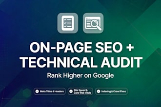 do on page SEO and technical audit for your website