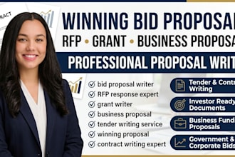 write winning bid proposal, rfp response, business and tender proposal