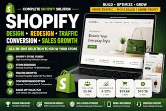 shopify store design redesign traffic conversion sales growth