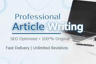 write SEO blog and articles for your website