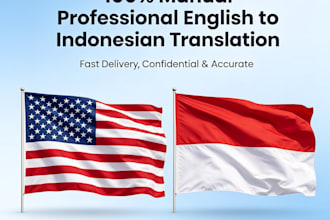 be your professional english to indonesia translator
