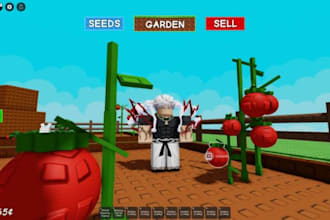 develop a roblox simulator or rpg game like grow a garden and blox fruits