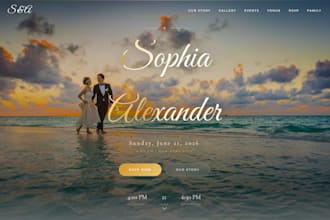 design a premium wedding invitation website with rsvp