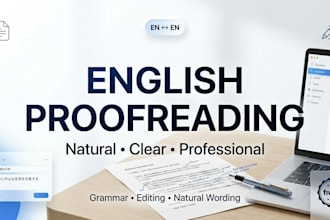 proofread and make your english sound natural