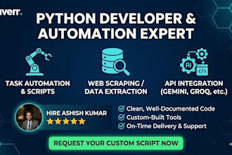 write custom python scripts for automation and tasks