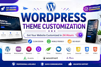 customize wordpress theme, elementor, and woocommerce expert websites