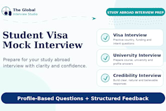 conduct a student visa mock interview with feedback