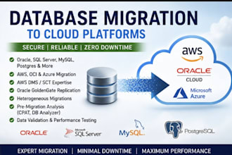 migrate oracle, sql server, mysql or postgres databases to cloud platforms