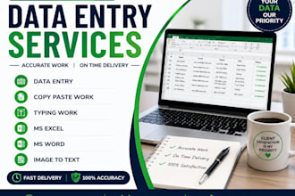 do data entry, copy paste and typing work