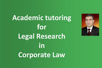 proivde academic support in legal research for corporate law