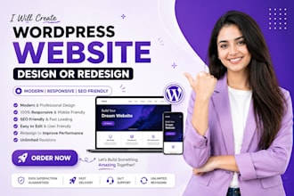 get design or redesign a modern wordpress website