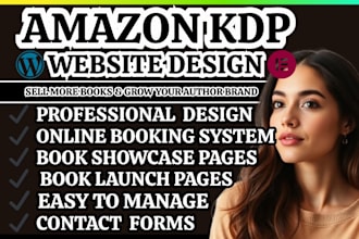 design a professional amazon KDP website to grow your author brand and book sale