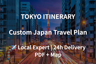 create a custom tokyo japan travel itinerary using ai