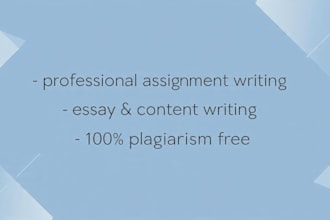 do professional assignment writing and content writing