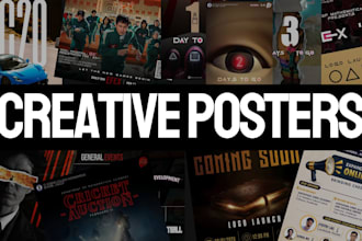 design professional and creative posters that help elevate brand identity