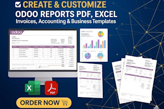 create and customize odoo PDF excel reports