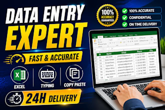 do data entry, PDF to word or excel, copy paste, typing