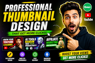 design professional youtube and fiverr thumbnails with ai