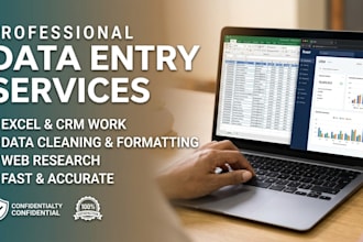 do professional CRM data entry and excel data entry work