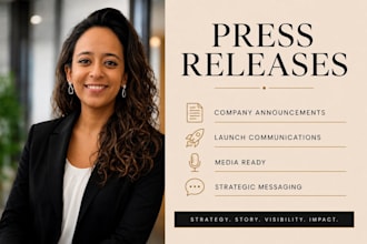 write a professional press release for your business