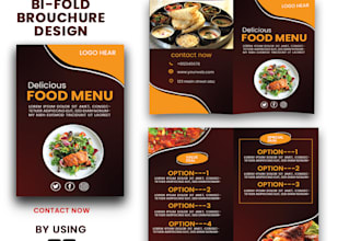 design professional bifold trifold and single page brochure design