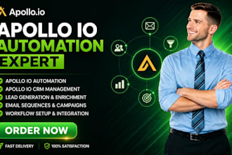 setup advanced apollo io automation workflows, apollo io CRM, and management
