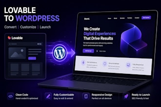 convert lovable website to wordpress