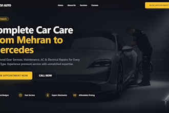 create professional portfolio,shop and bussines website for you