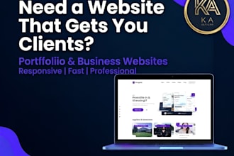 create professional portfolio,shop and bussines website for you