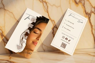 design price list, business card, and loyalty card