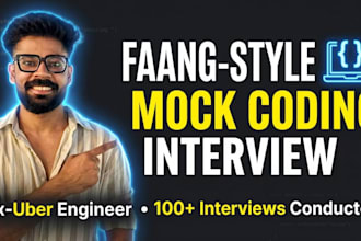 conduct a faang coding mock interview with feedback