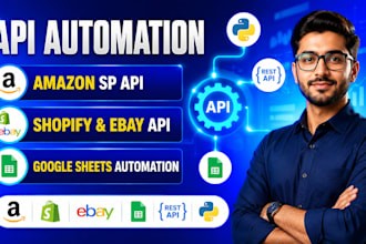 connect amazon sp api, ppc, ebay, shopify api in google sheet, or fix rest api