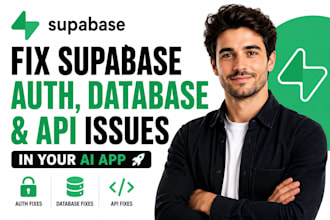 fix supabase auth, database and API issues in your ai app